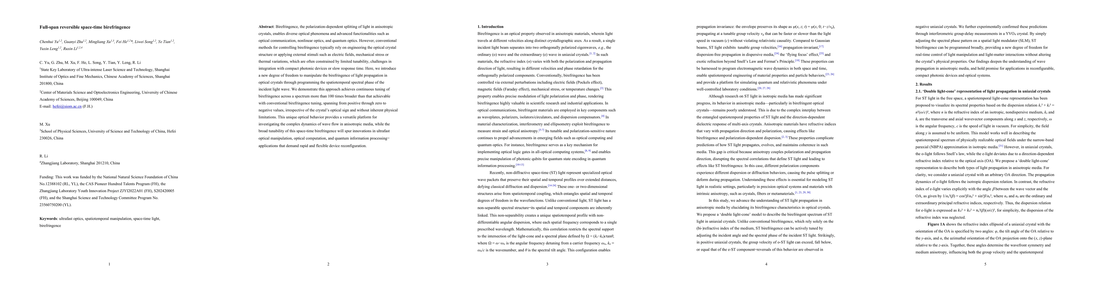 Thumbnail for Full-span reversible space-time birefringence