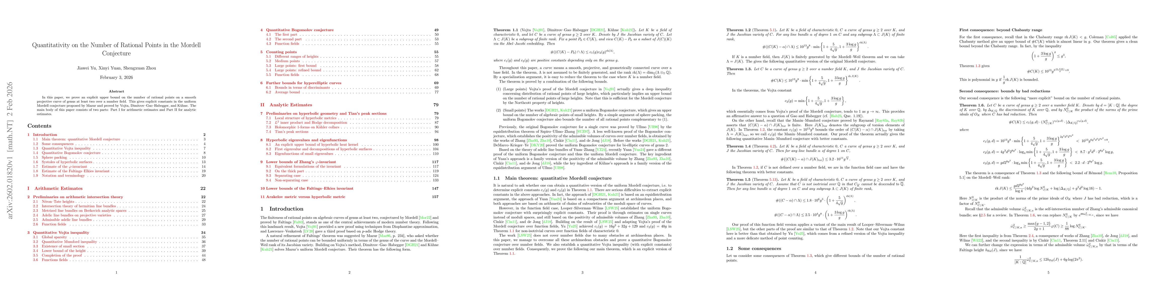 Thumbnail for Quantitativity on the number of rational points in the Mordell conjecture