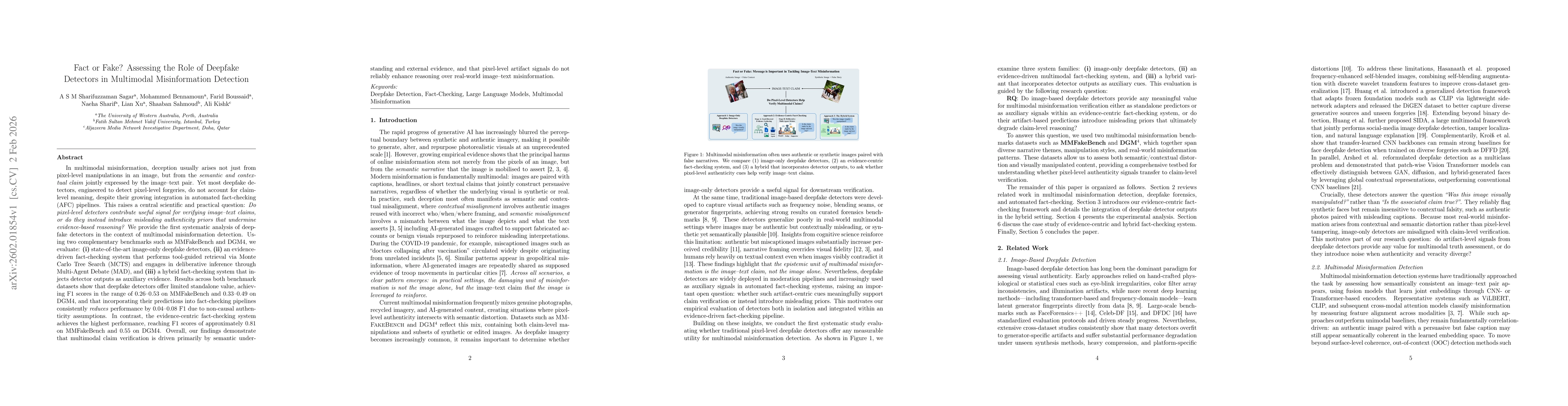 Thumbnail for Fact or Fake? Assessing the Role of Deepfake Detectors in Multimodal Misinformation Detection