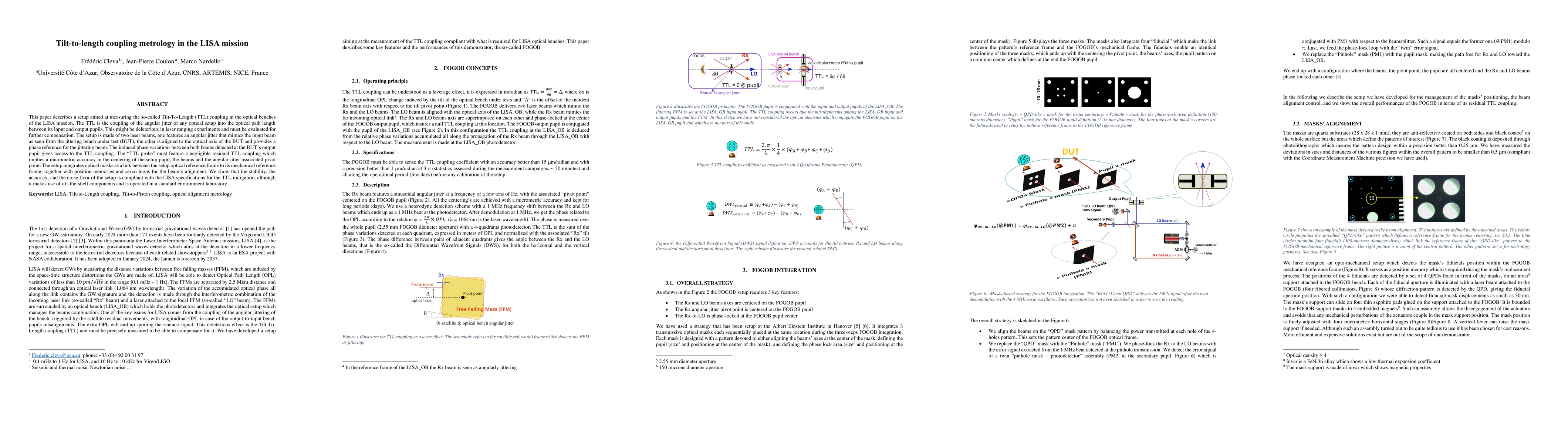 Thumbnail for Tilt-to-length coupling metrology in the LISA mission