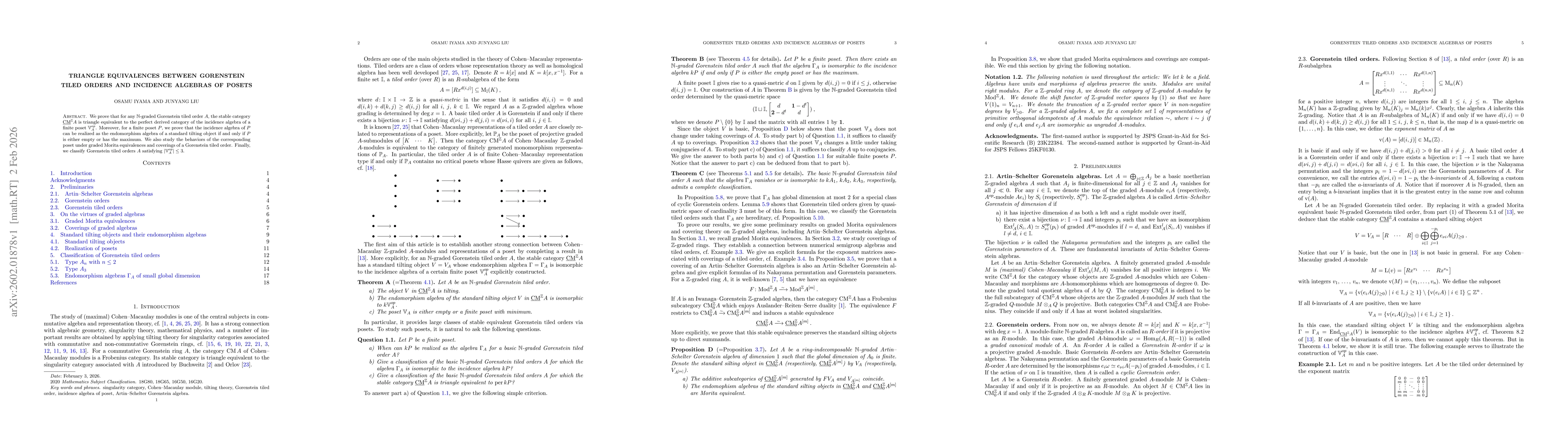Thumbnail for Triangle equivalences between Gorenstein tiled orders and incidence algebras of posets