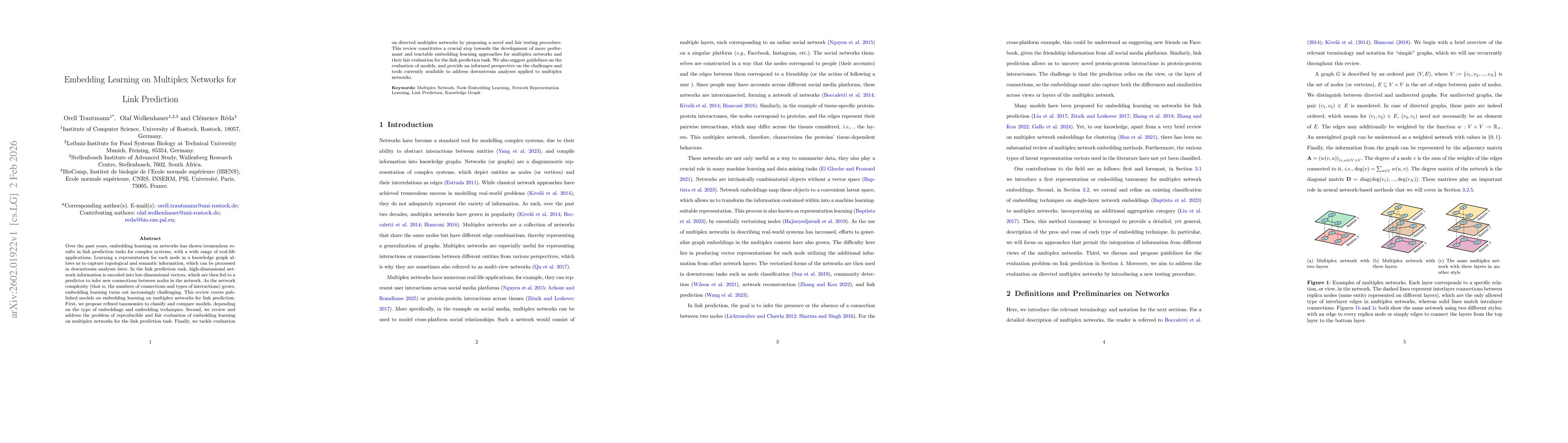 Thumbnail for Embedding Learning on Multiplex Networks for Link Prediction