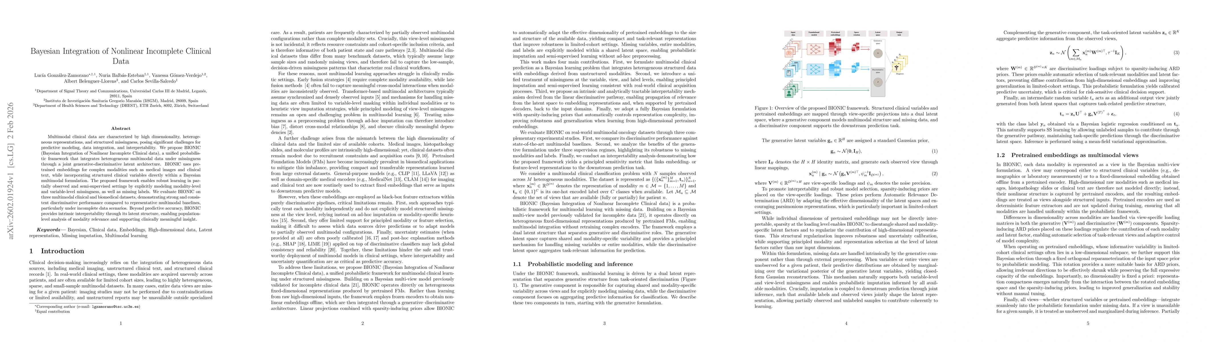 Thumbnail for Bayesian Integration of Nonlinear Incomplete Clinical Data