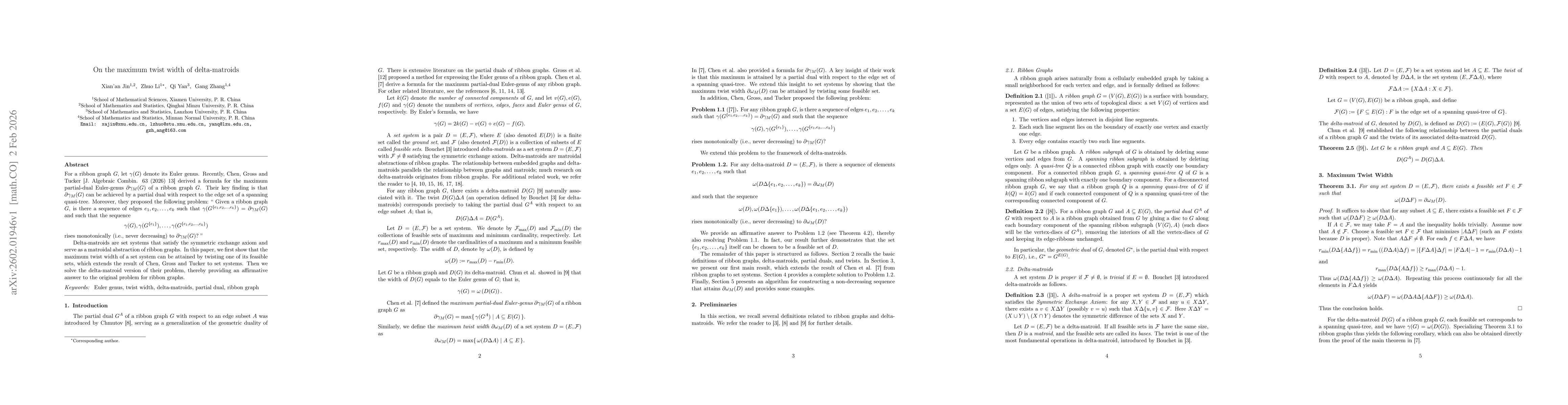 Thumbnail for On the maximum twist width of delta-matroids