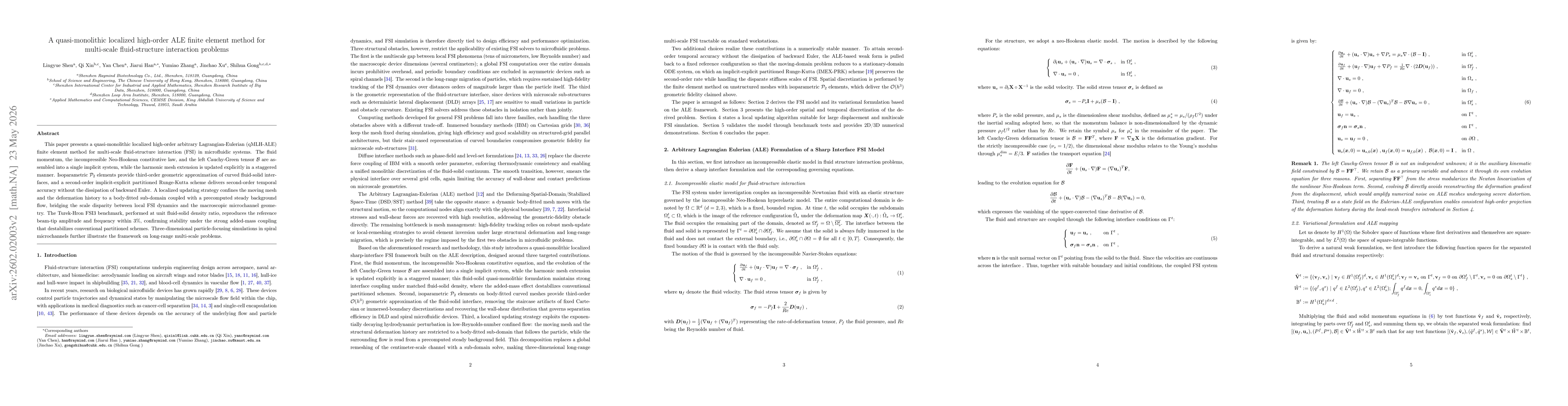 Thumbnail for A monolithic localized high-order ALE finite element method for multi-scale fluid-structure interaction problems