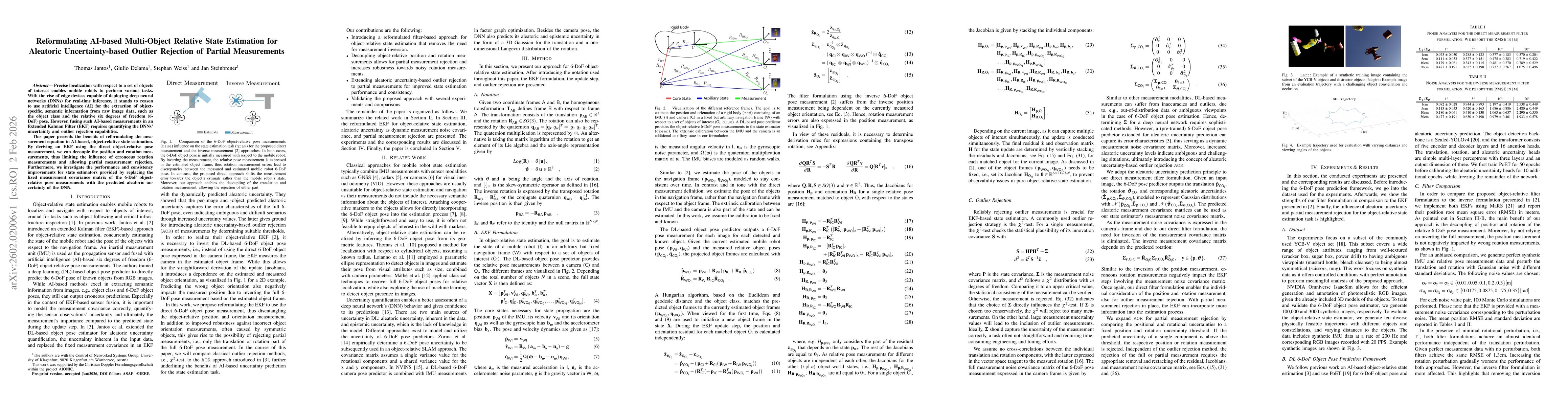 Thumbnail for Reformulating AI-based Multi-Object Relative State Estimation for Aleatoric Uncertainty-based Outlier Rejection of Partial Measurements