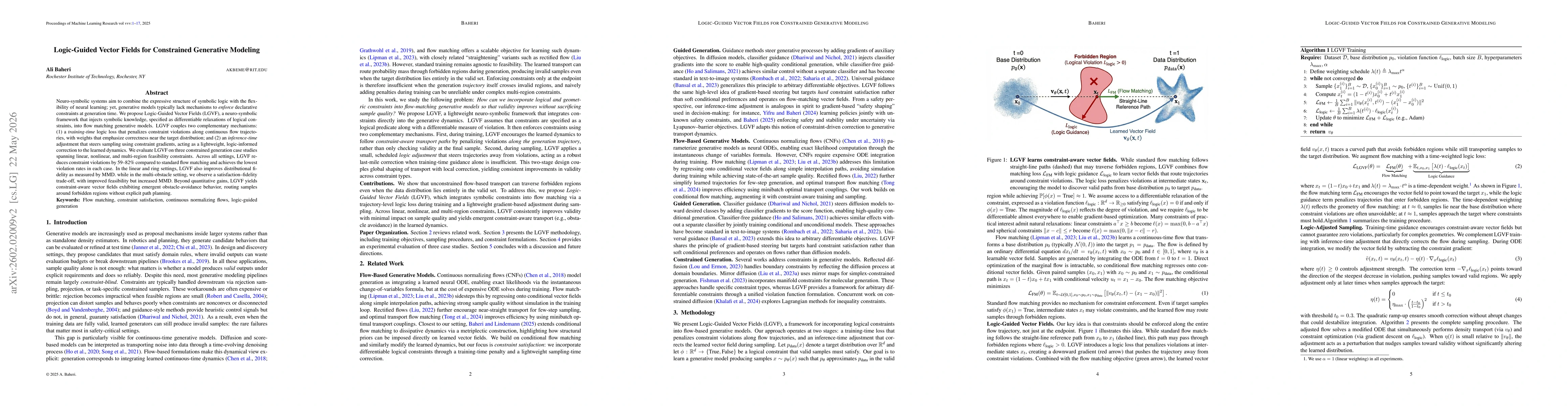 Thumbnail for Logic-Guided Vector Fields for Constrained Generative Modeling