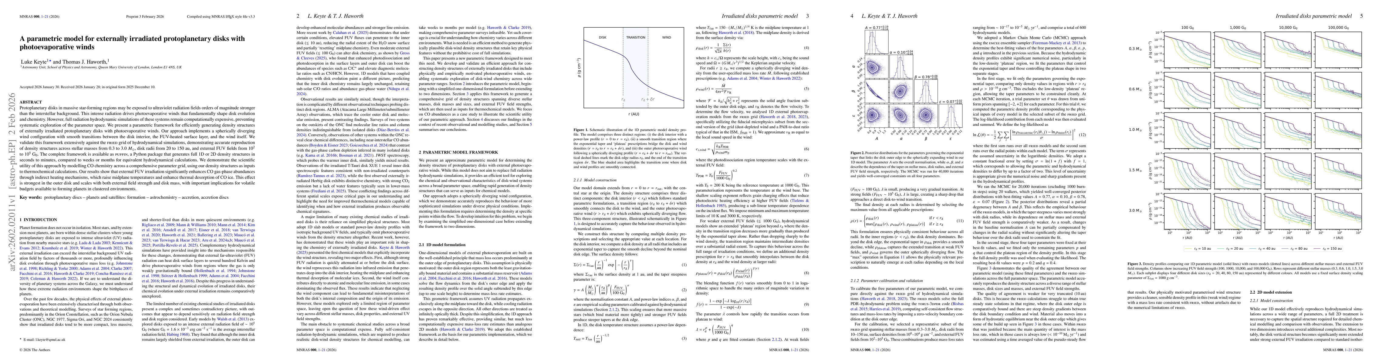 Thumbnail for A parametric model for externally irradiated protoplanetary disks with photoevaporative winds