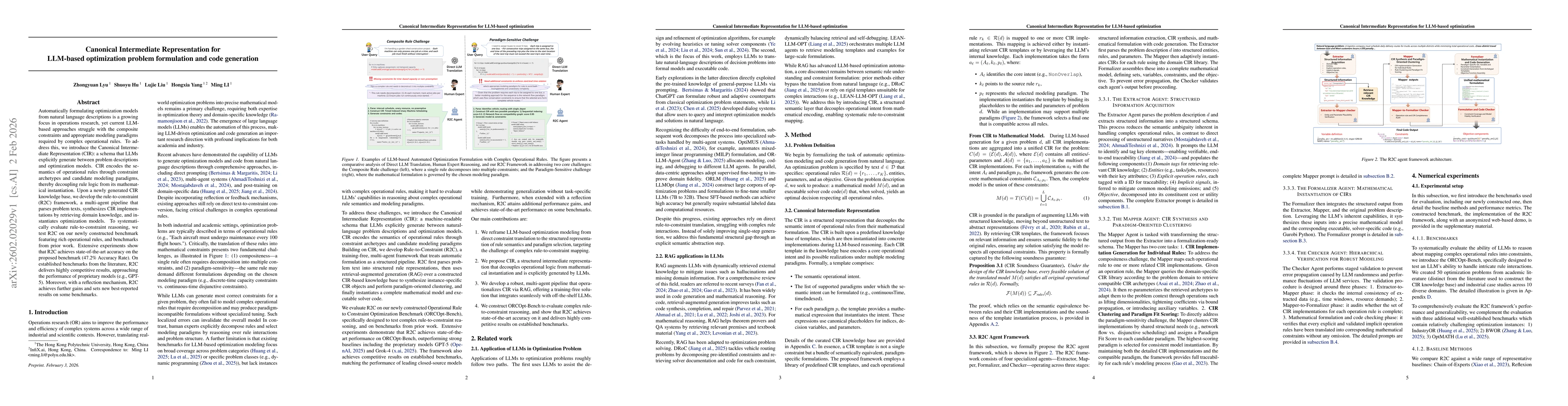 Thumbnail for Canonical Intermediate Representation for LLM-based optimization problem formulation and code generation