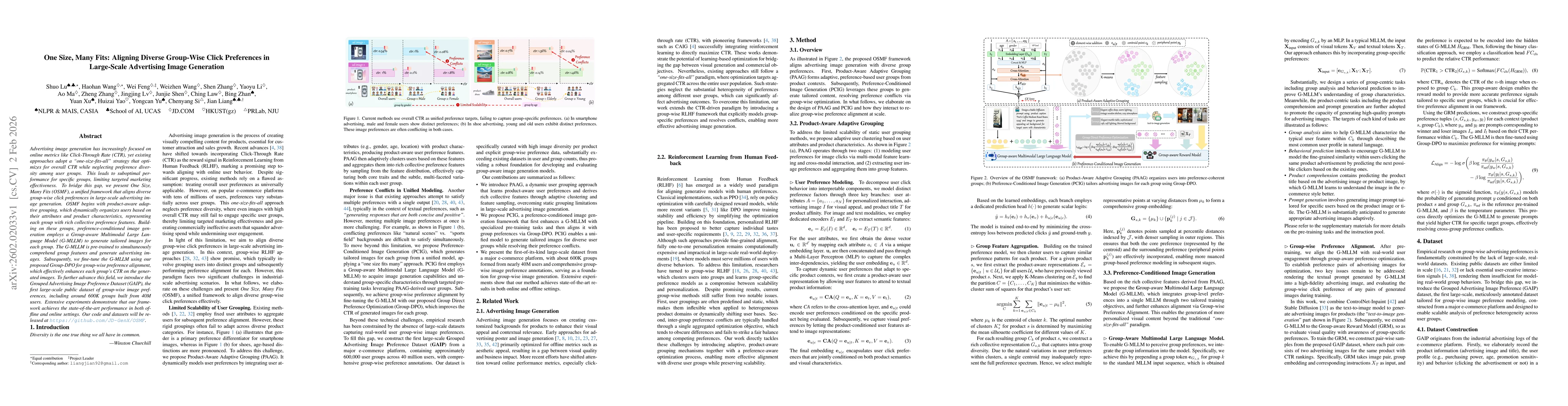 Thumbnail for One Size, Many Fits: Aligning Diverse Group-Wise Click Preferences in Large-Scale Advertising Image Generation