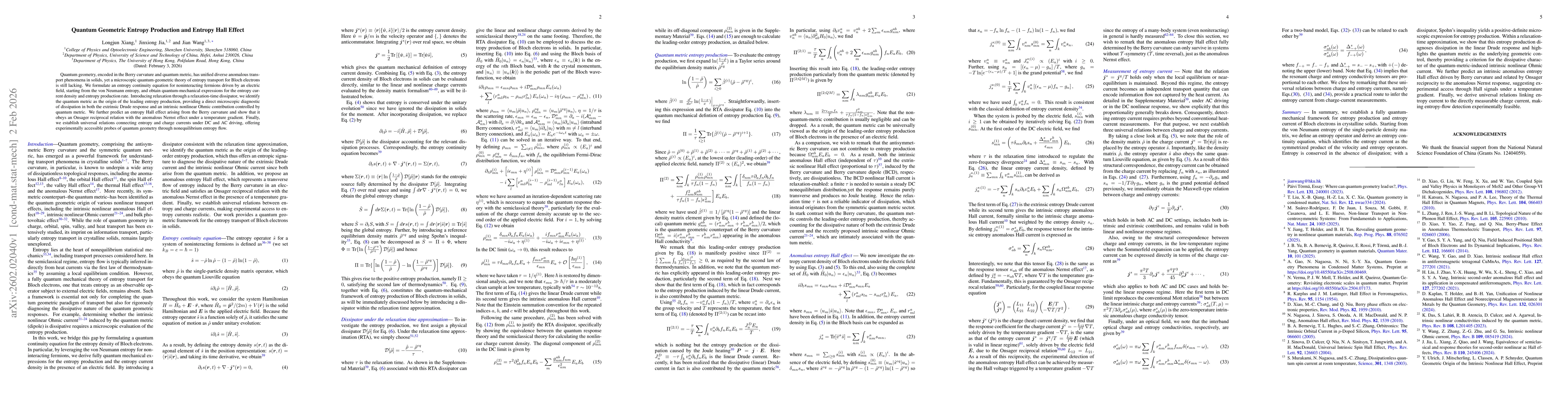 Thumbnail for Quantum Geometric Entropy Production and Entropy Hall Effect