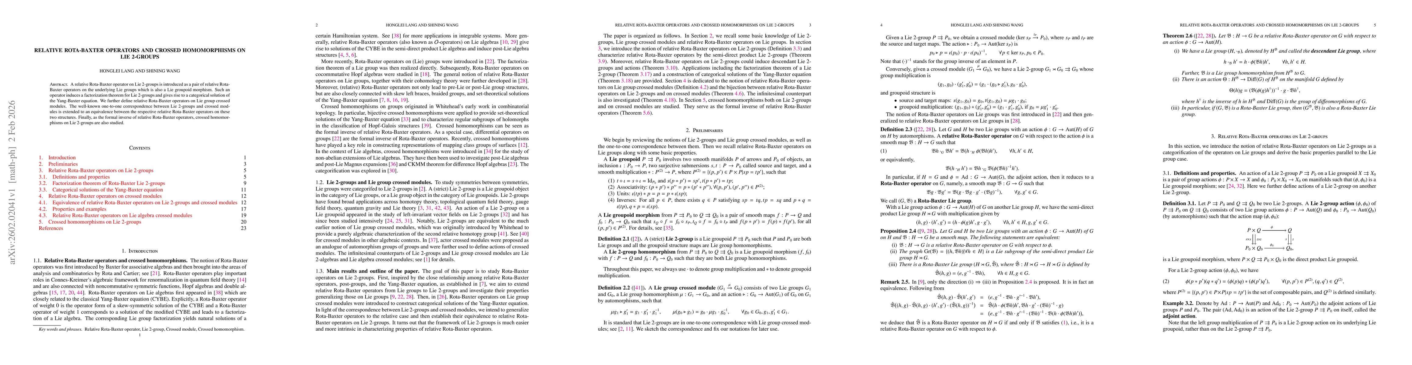 Thumbnail for Relative Rota-Baxter operators and crossed homomorphisms on Lie 2-groups