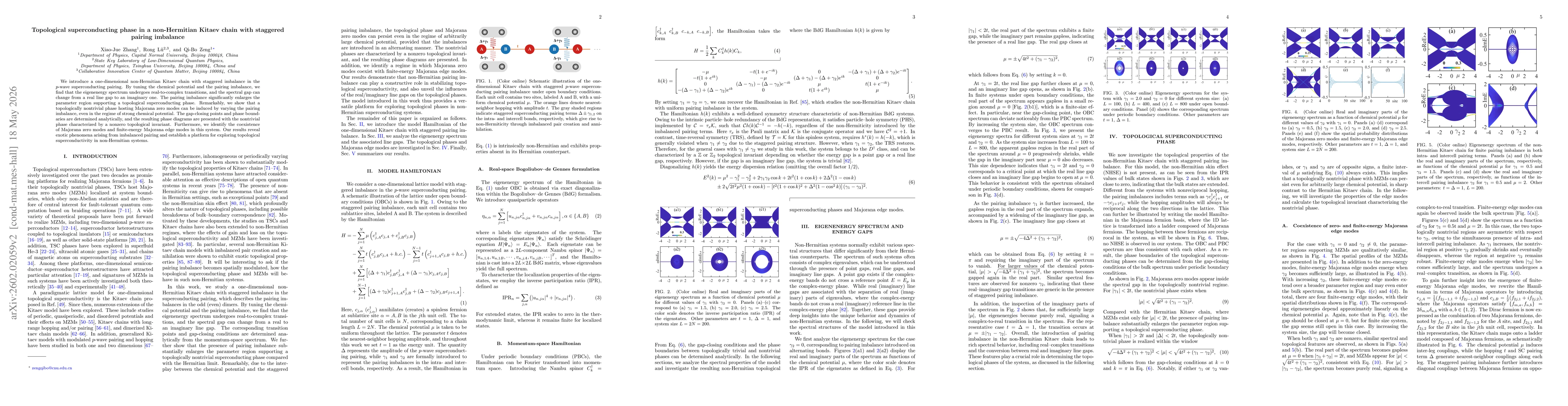 Thumbnail for Topological superconducting phase in a non-Hermitian Kitaev chain with staggered pairing imbalance