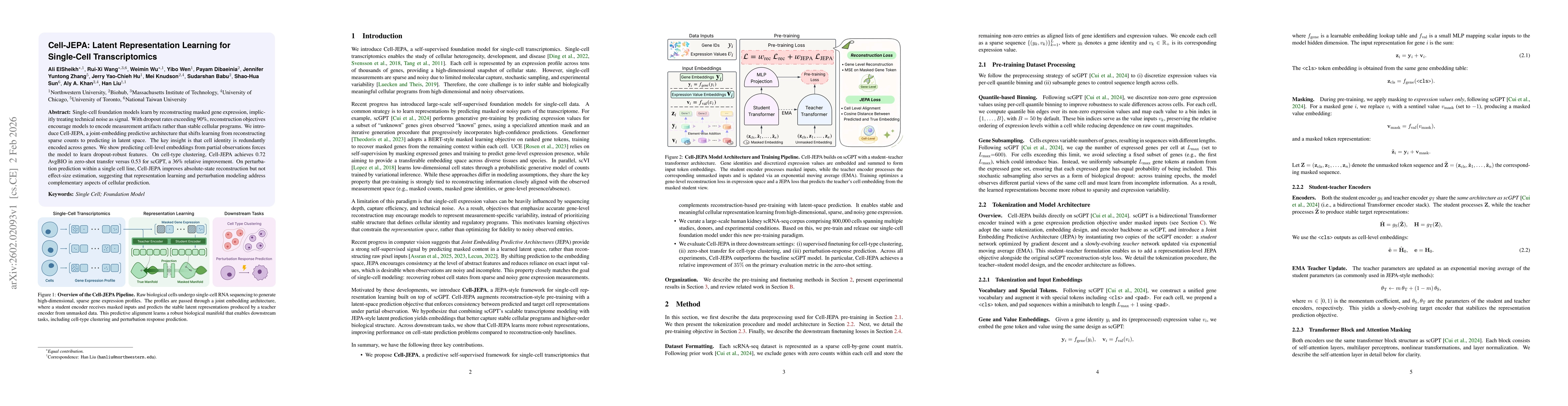 Thumbnail for Cell-JEPA: Latent Representation Learning for Single-Cell Transcriptomics