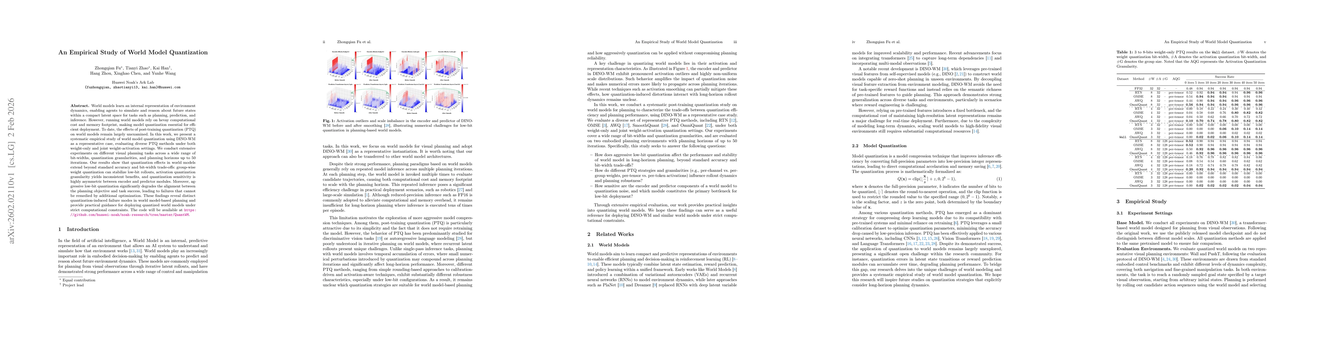 Thumbnail for An Empirical Study of World Model Quantization