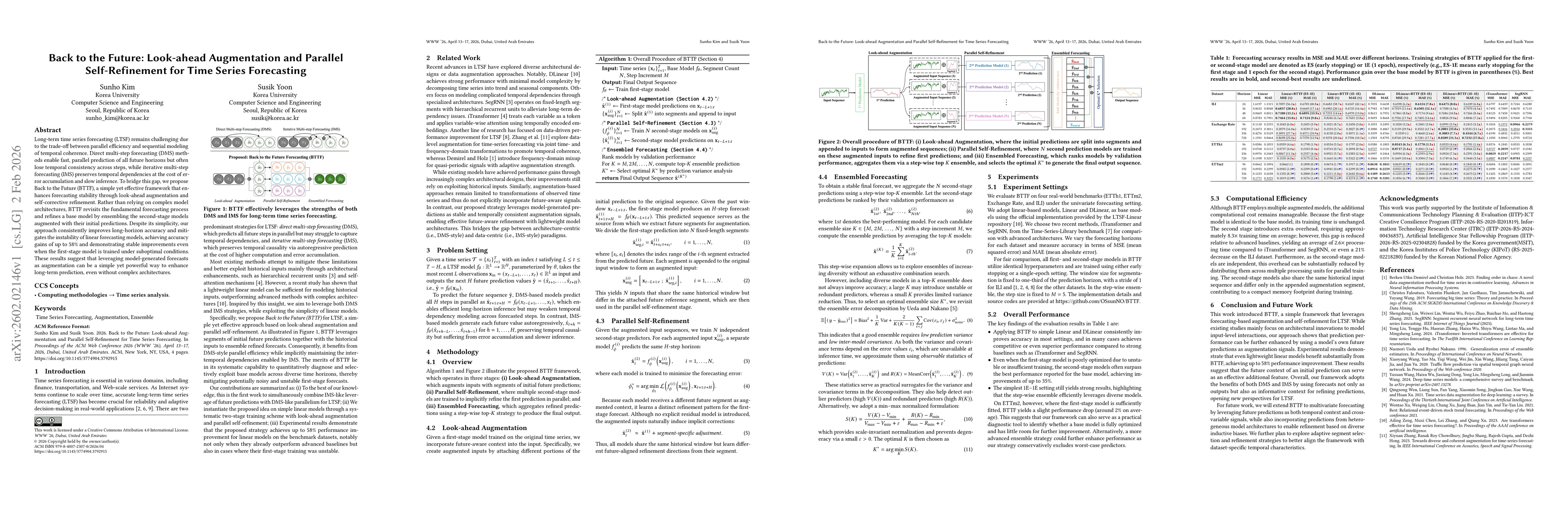 Thumbnail for Back to the Future: Look-ahead Augmentation and Parallel Self-Refinement for Time Series Forecasting