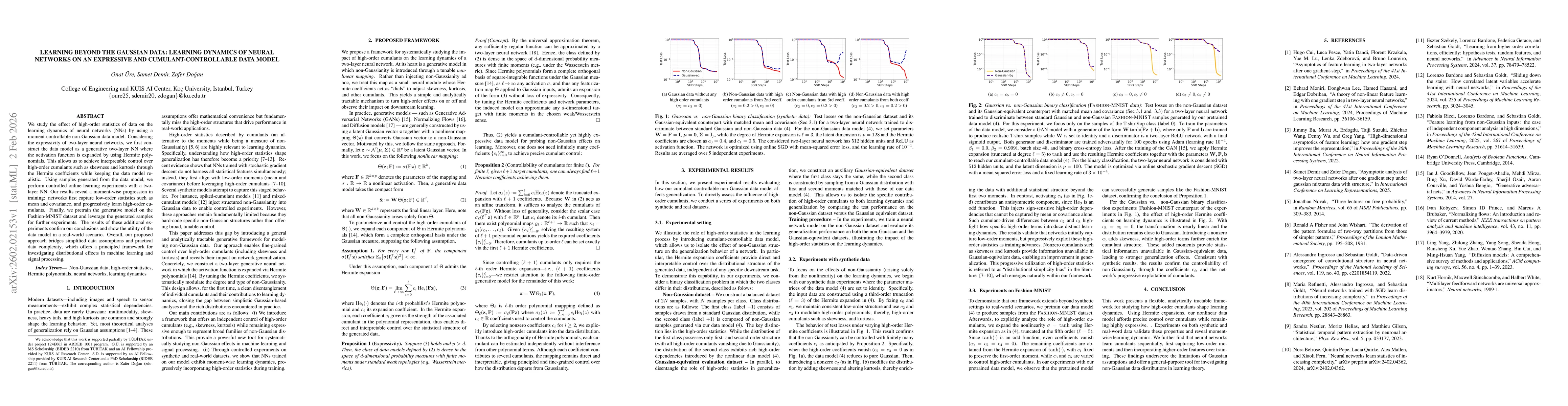 Thumbnail for Learning Beyond the Gaussian Data: Learning Dynamics of Neural Networks on an Expressive and Cumulant-Controllable Data Model