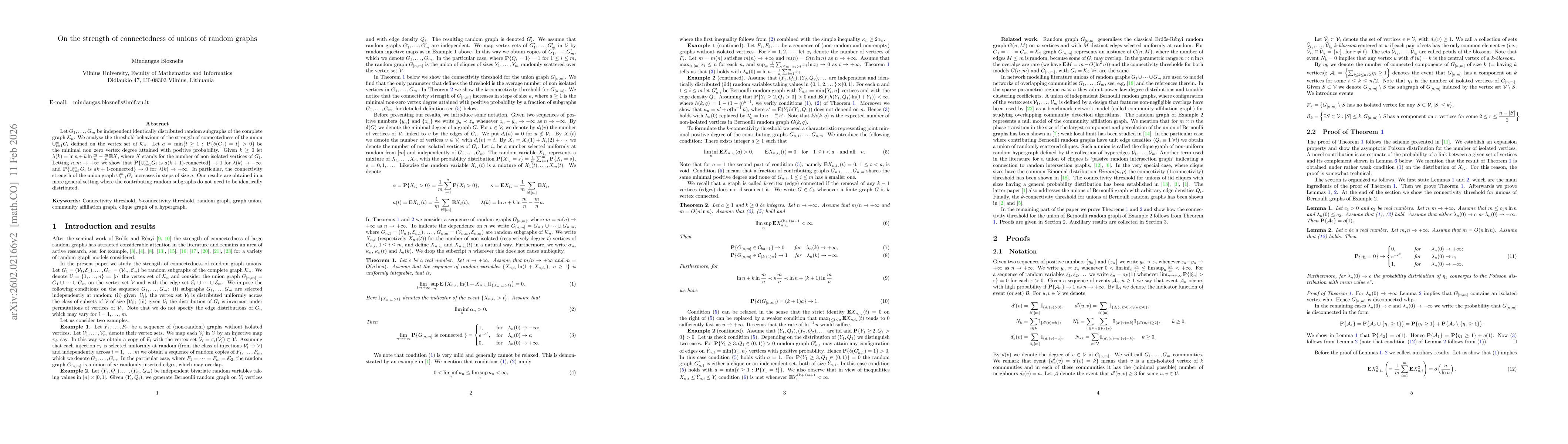 Thumbnail for On the strength of connectedness of unions of random graphs