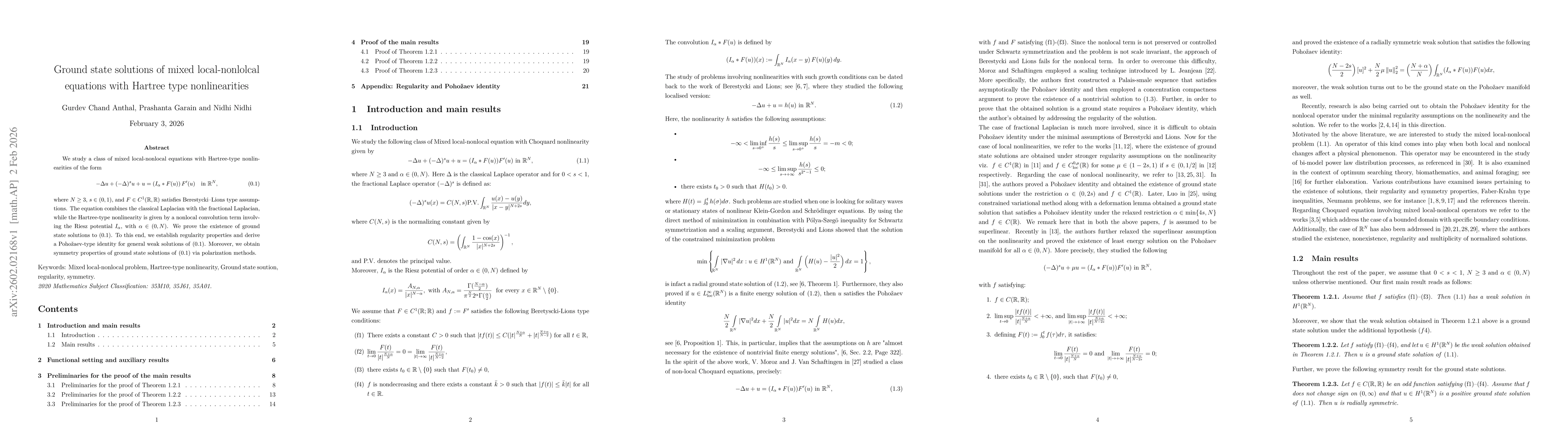 Thumbnail for Ground state solutions of mixed local-nonlolcal equations with Hartree type nonlinearities