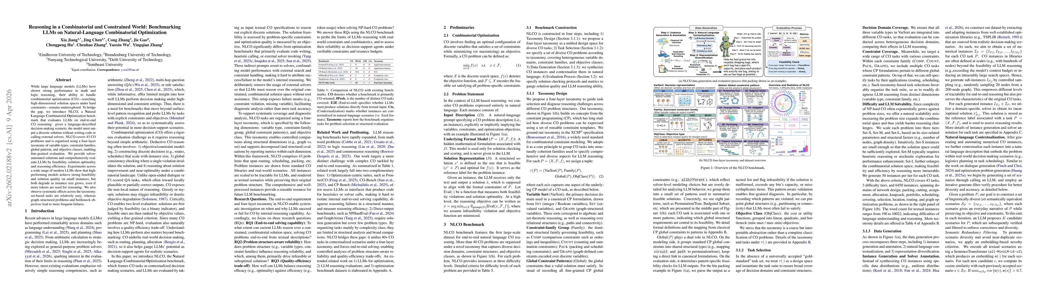 Thumbnail for Reasoning in a Combinatorial and Constrained World: Benchmarking LLMs on Natural-Language Combinatorial Optimization