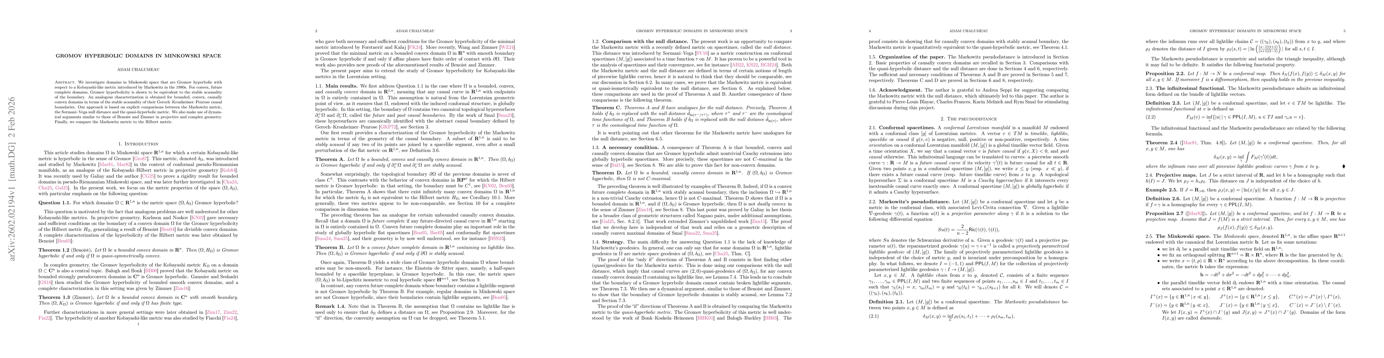 Thumbnail for Gromov hyperbolic domains in Minkowski space