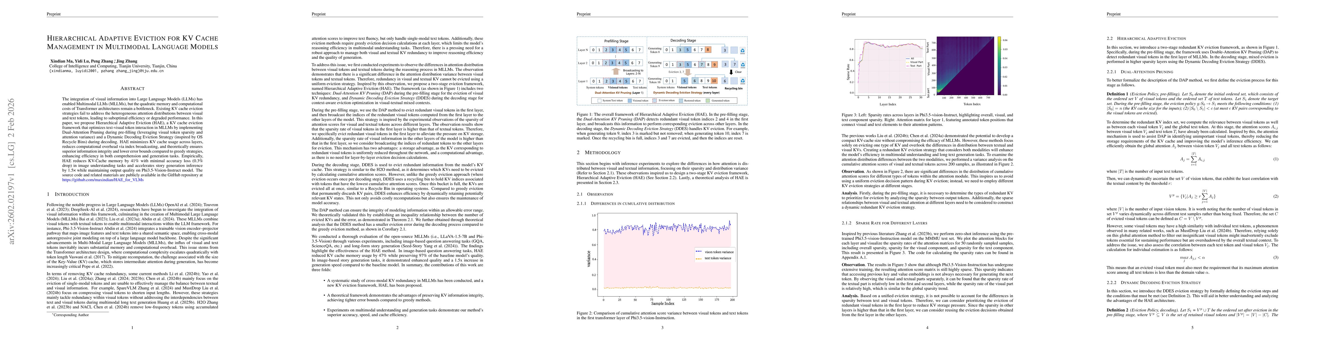 Thumbnail for Hierarchical Adaptive Eviction for KV Cache Management in Multimodal Language Models