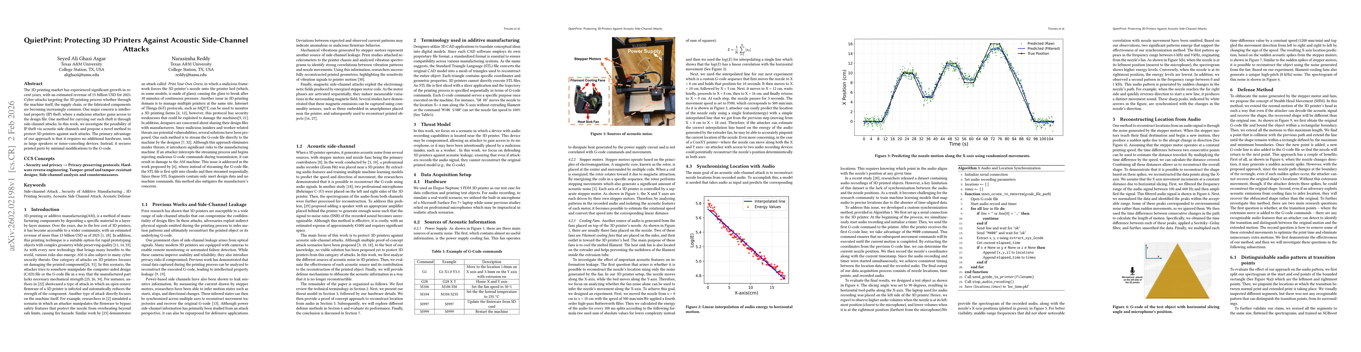 Thumbnail for QuietPrint: Protecting 3D Printers Against Acoustic Side-Channel Attacks