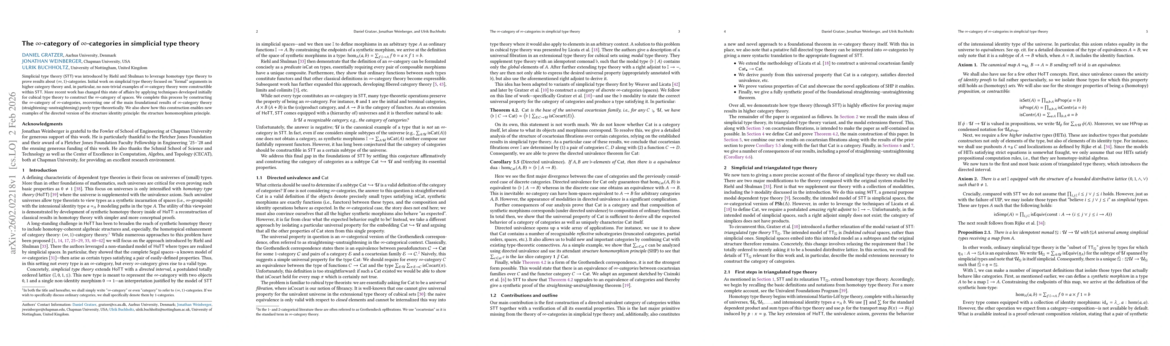Thumbnail for The $\infty$-category of $\infty$-categories in simplicial type theory