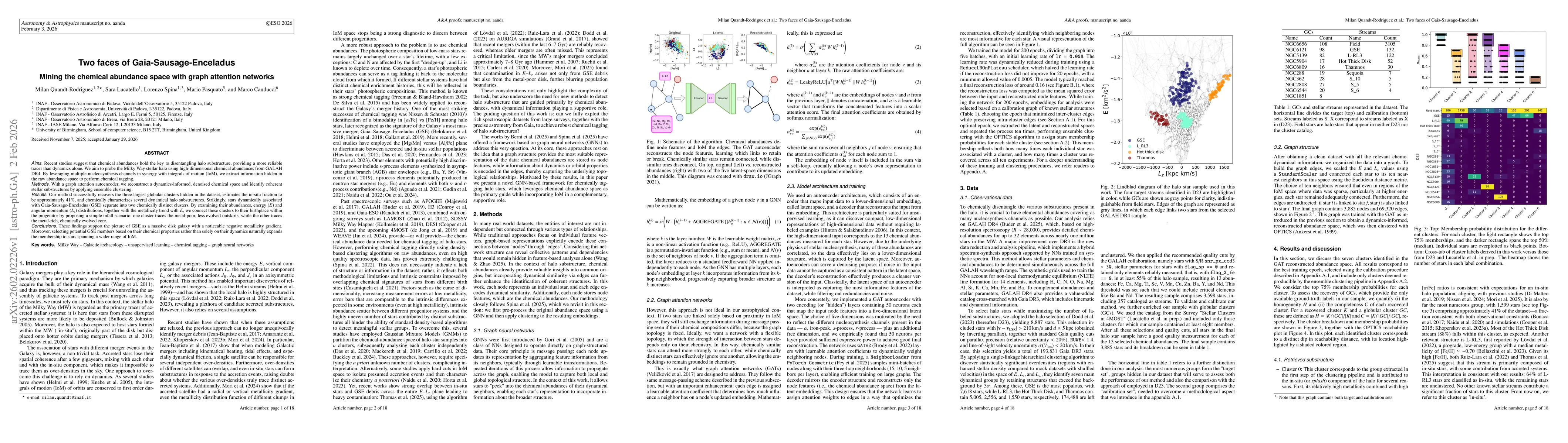 Thumbnail for Two faces of Gaia-Sausage-Enceladus: Mining the chemical abundance space with graph attention networks