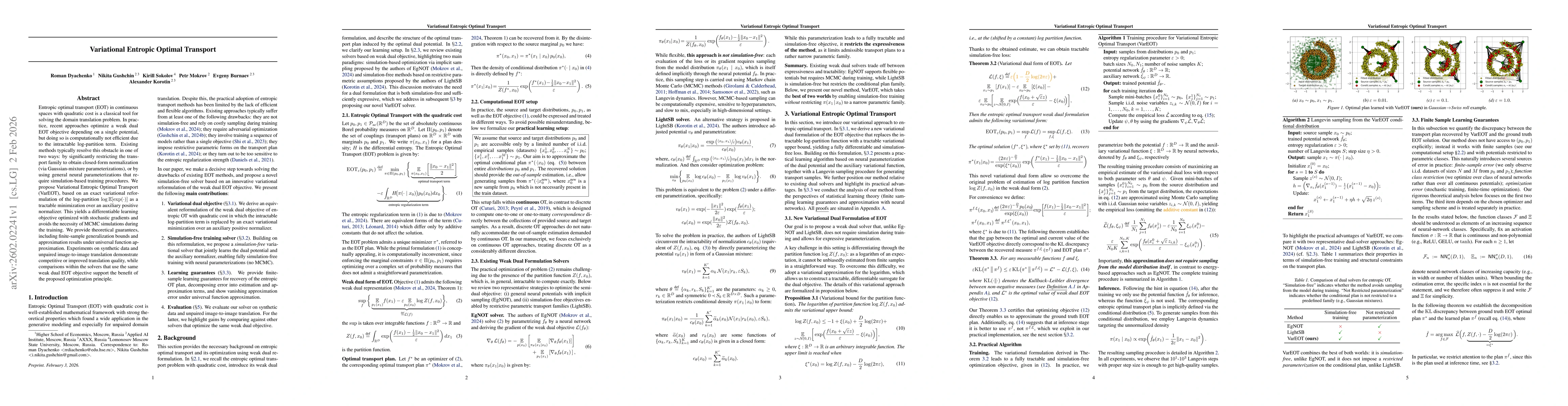 Thumbnail for Variational Entropic Optimal Transport