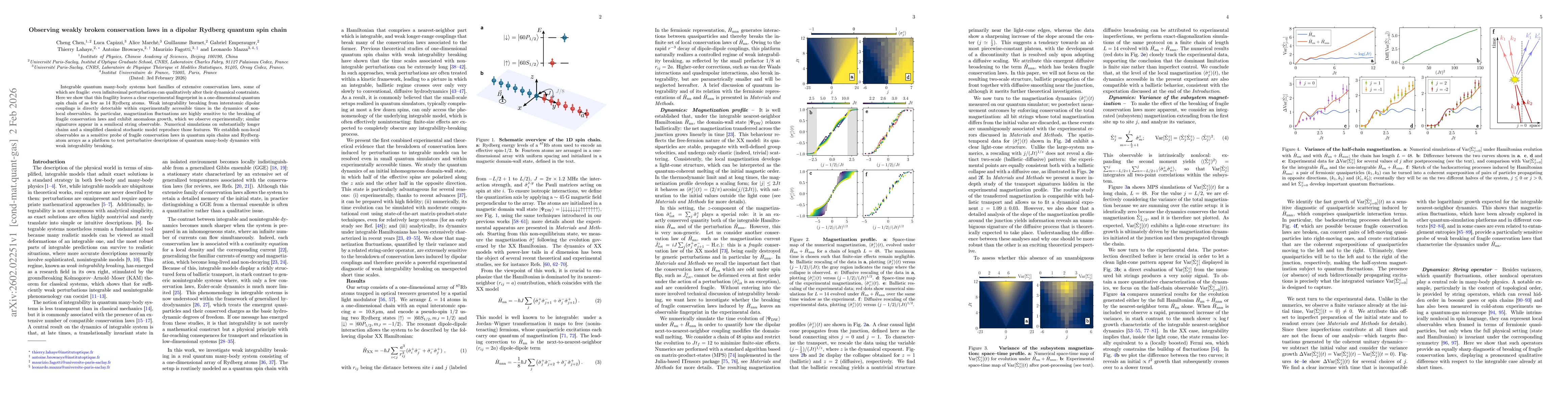 Thumbnail for Observing weakly broken conservation laws in a dipolar Rydberg quantum spin chain