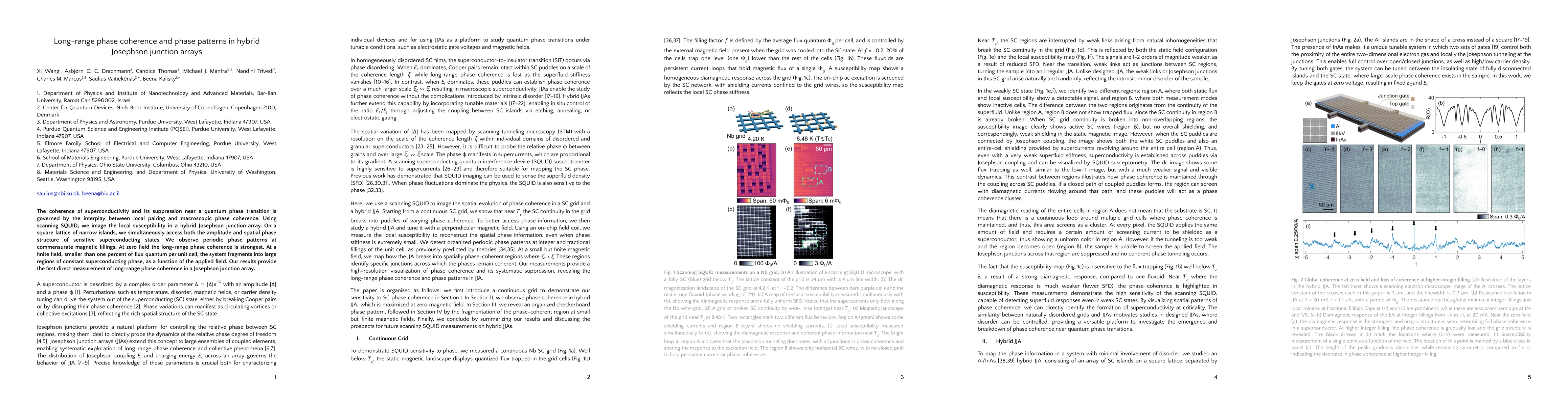 Thumbnail for Long-range phase coherence and phase patterns in hybrid Josephson junction arrays