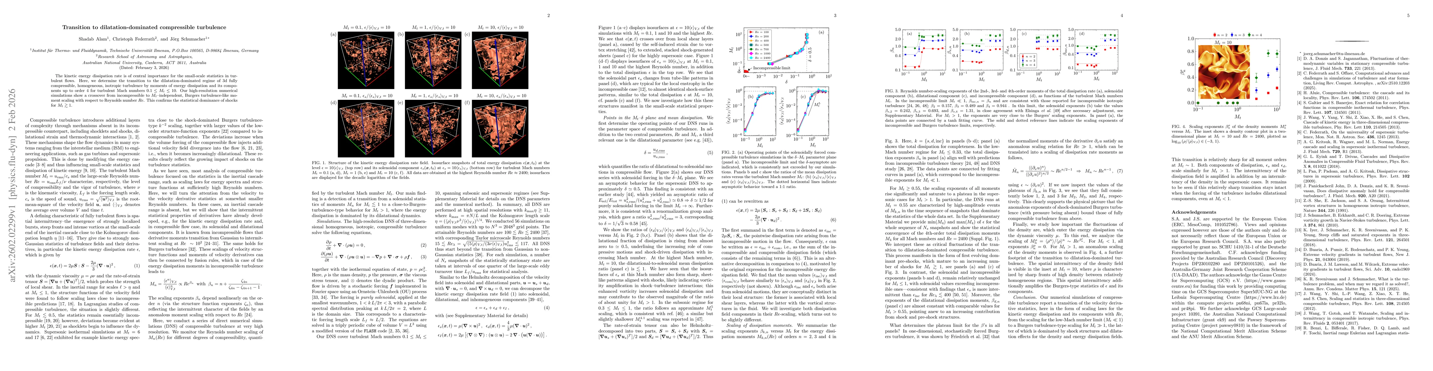 Thumbnail for Transition to dilatation-dominated compressible turbulence