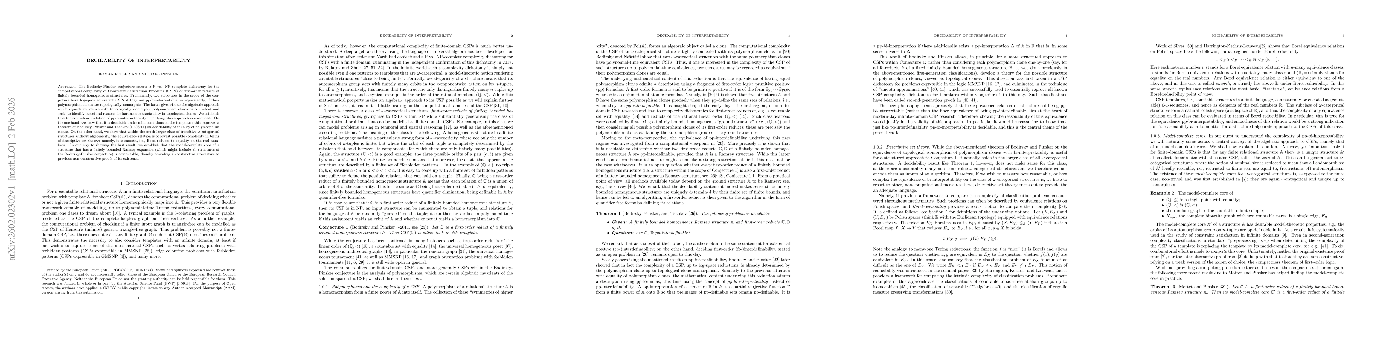 Thumbnail for Decidability of Interpretability