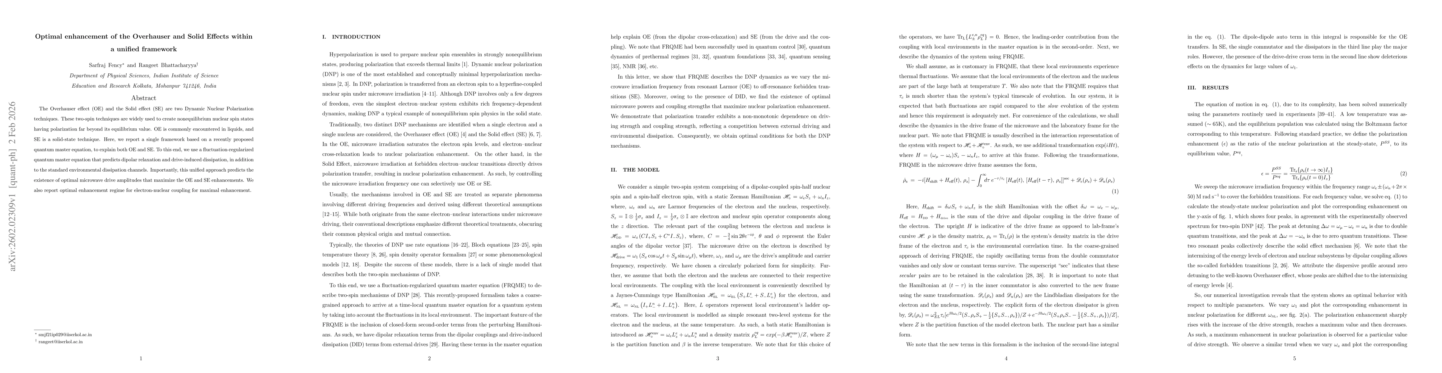 Thumbnail for Optimal enhancement of the Overhauser and Solid Effects within a unified framework