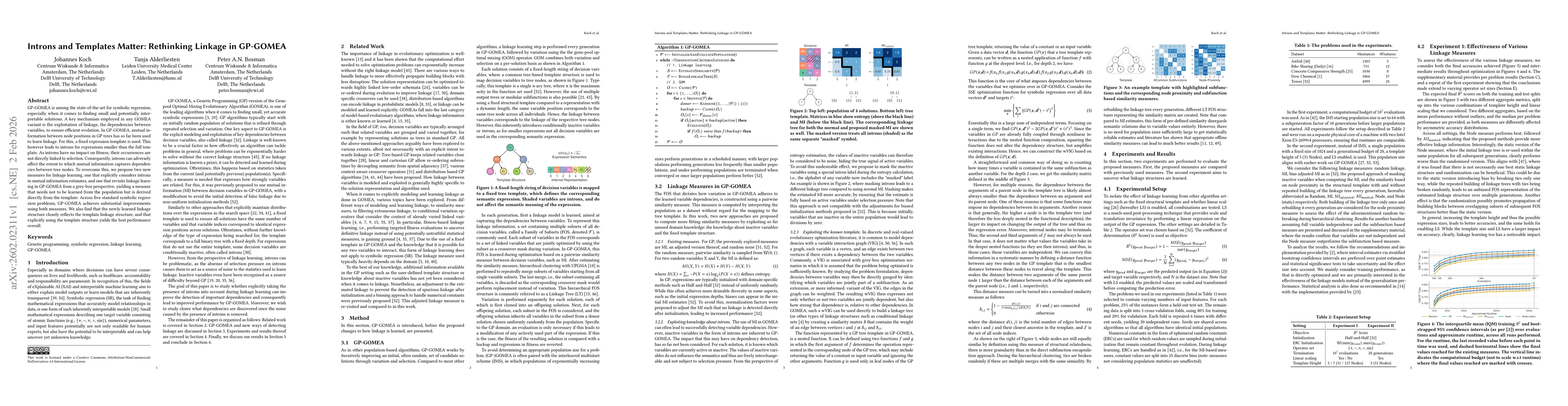 Thumbnail for Introns and Templates Matter: Rethinking Linkage in GP-GOMEA