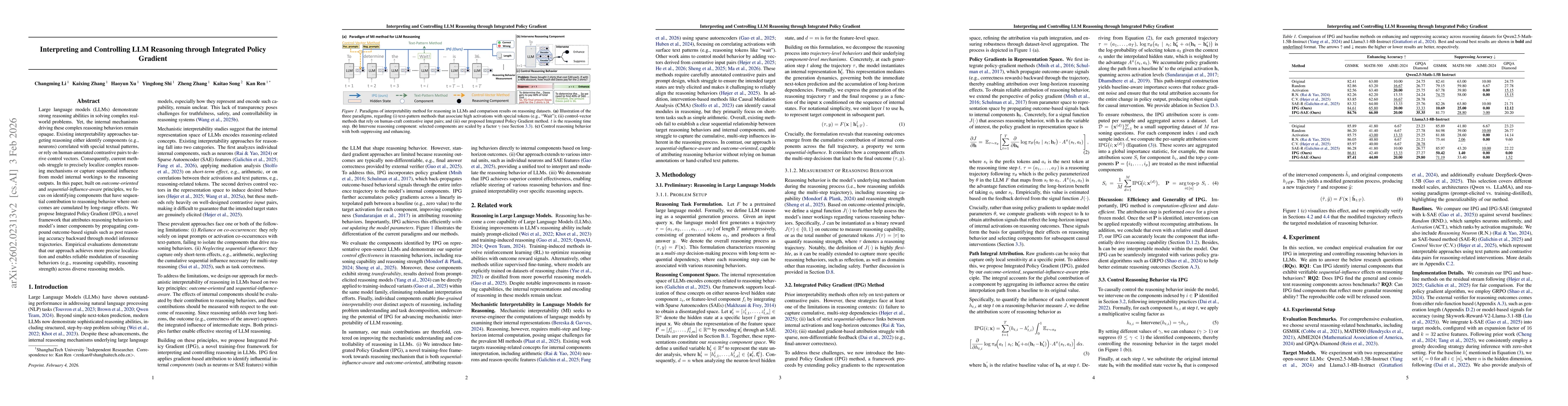 Thumbnail for Interpreting and Controlling LLM Reasoning through Integrated Policy Gradient