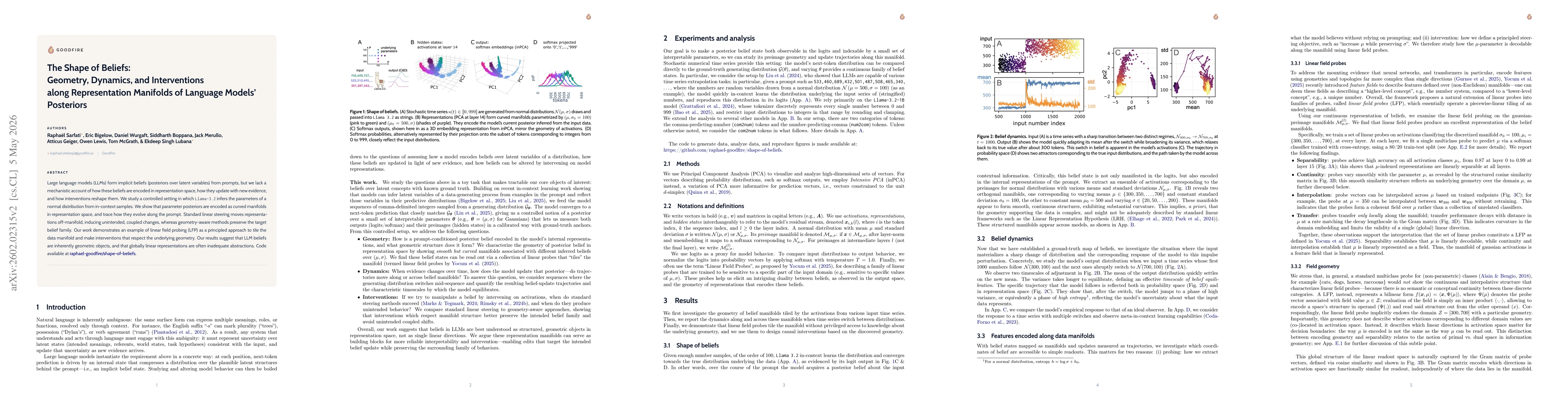 Thumbnail for The Shape of Beliefs: Geometry, Dynamics, and Interventions along Representation Manifolds of Language Models' Posteriors
