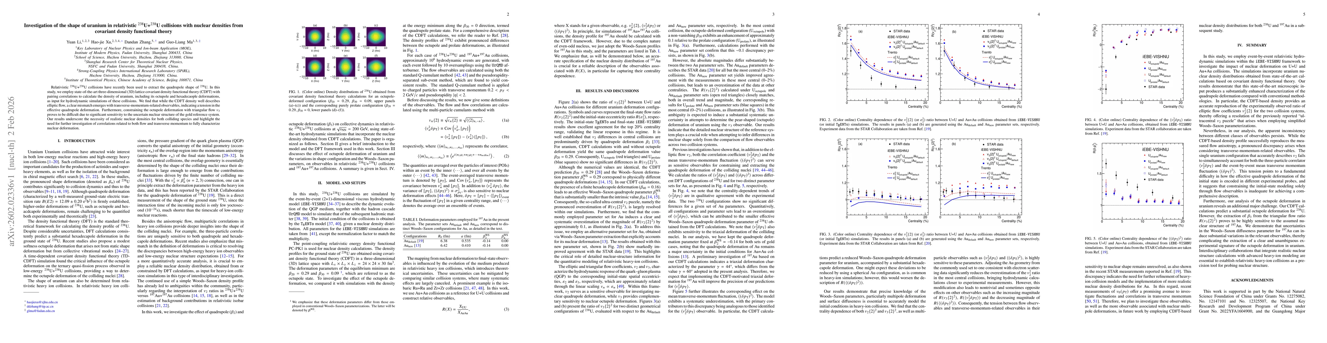 Thumbnail for Investigation of the shape of uranium in relativistic $^{238}$U+$^{238}$U collisions with nuclear densities from covariant density functional theory