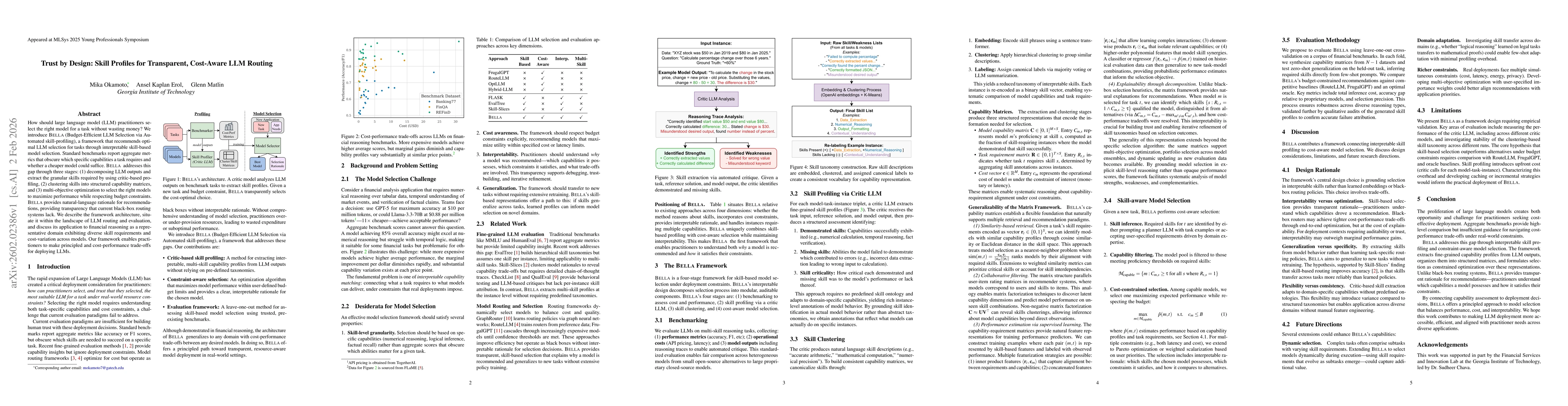 Thumbnail for Trust by Design: Skill Profiles for Transparent, Cost-Aware LLM Routing