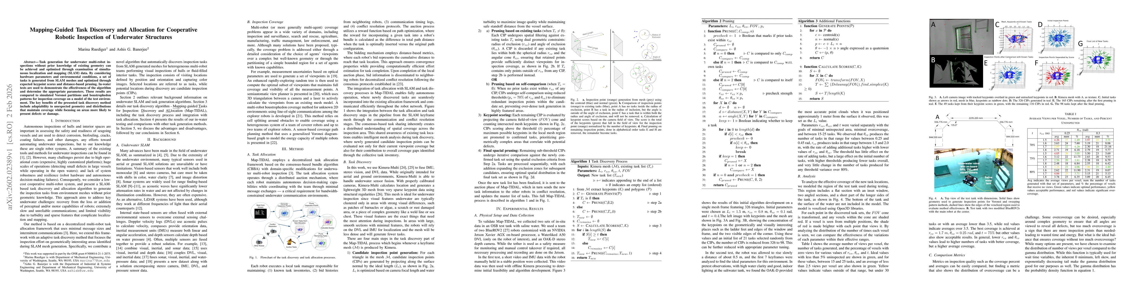 Thumbnail for Mapping-Guided Task Discovery and Allocation for Robotic Inspection of Underwater Structures