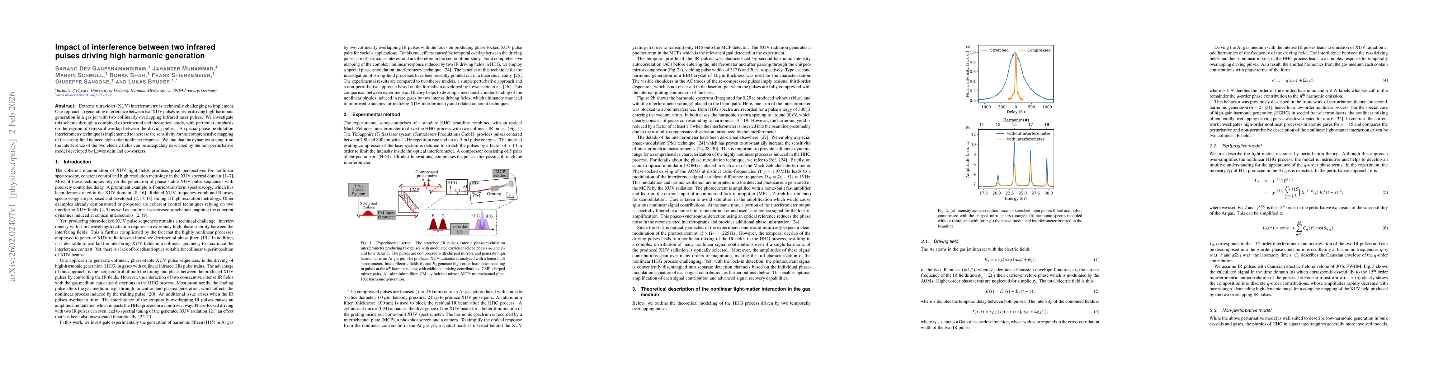Thumbnail for Impact of interference between two infrared pulses driving high harmonic generation