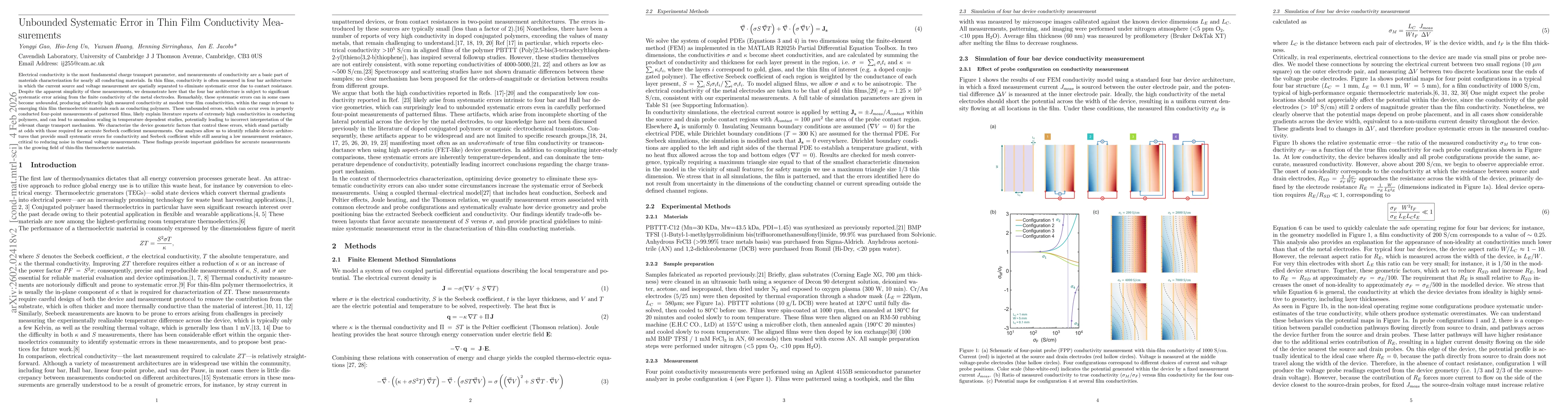 Thumbnail for Unbounded Systematic Error in Thin Film Conductivity Measurements