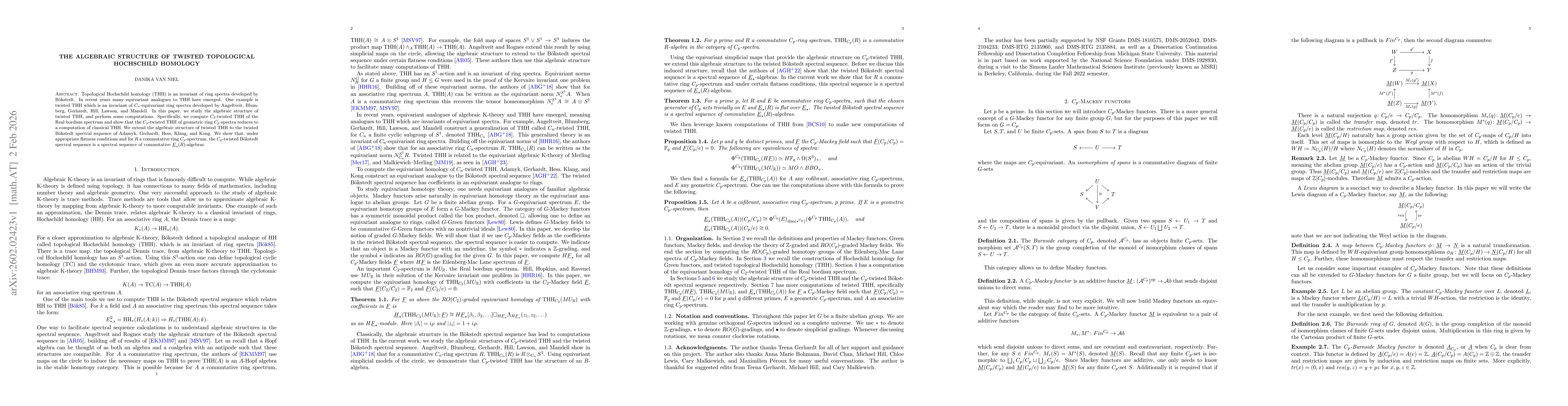 Thumbnail for The algebraic structure of twisted topological Hochschild homology