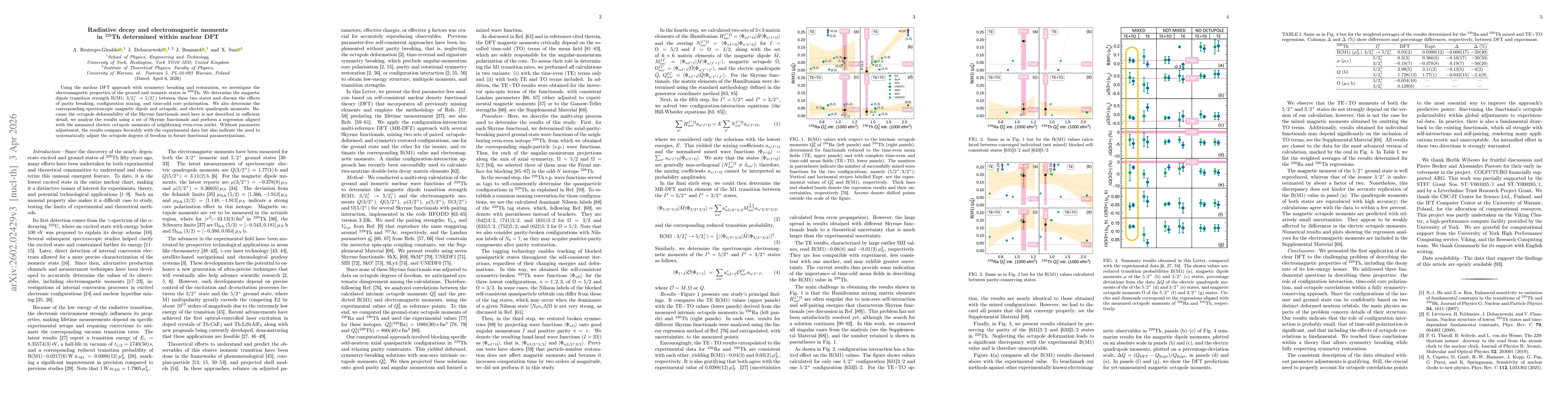 Thumbnail for Radiative decay and electromagnetic moments in $^{229}$Th determined within nuclear DFT