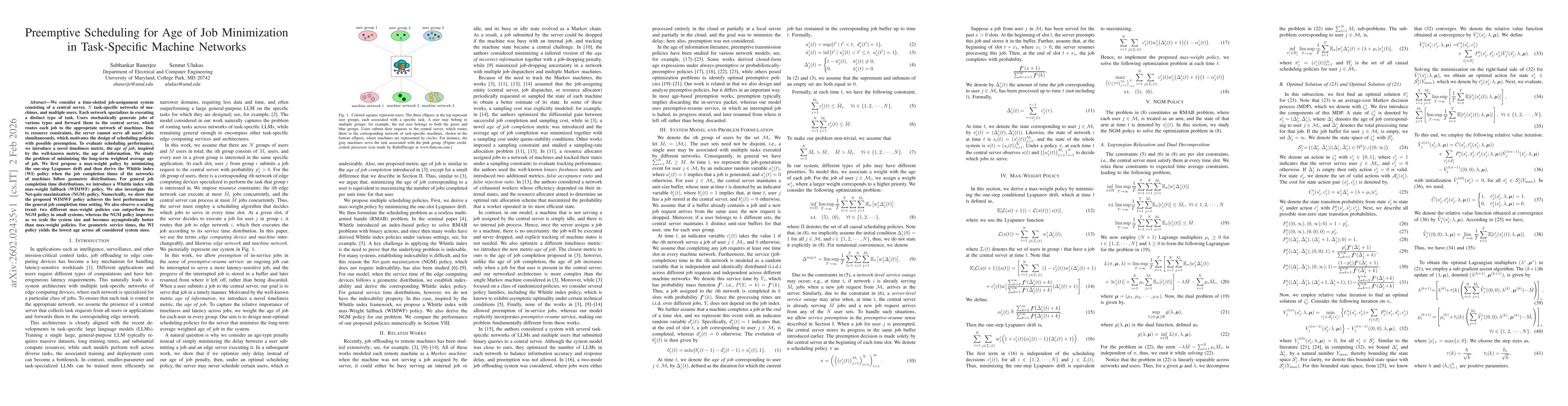 Thumbnail for Preemptive Scheduling for Age of Job Minimization in Task-Specific Machine Networks