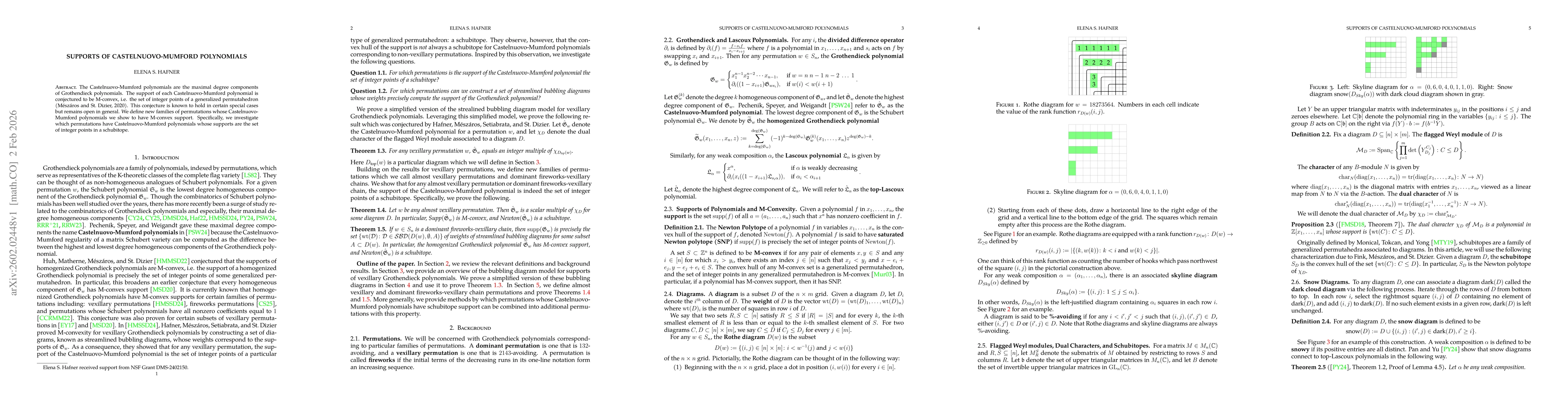 Thumbnail for Supports of Castelnuovo-Mumford polynomials