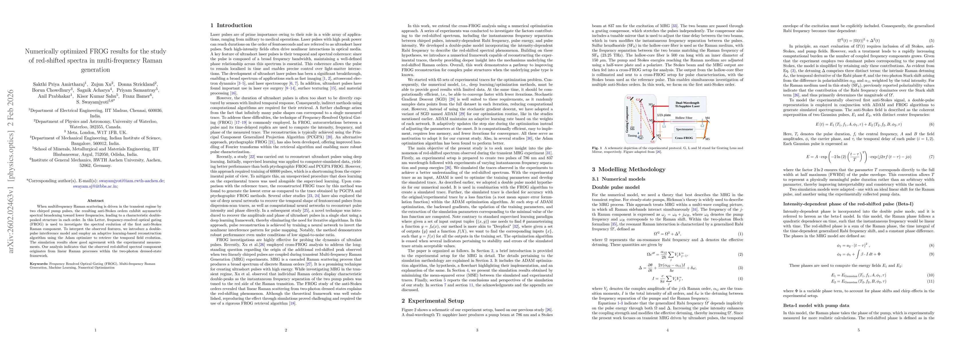 Thumbnail for Numerically optimized FROG results for the study of red-shifted spectra in multi-frequency Raman generation