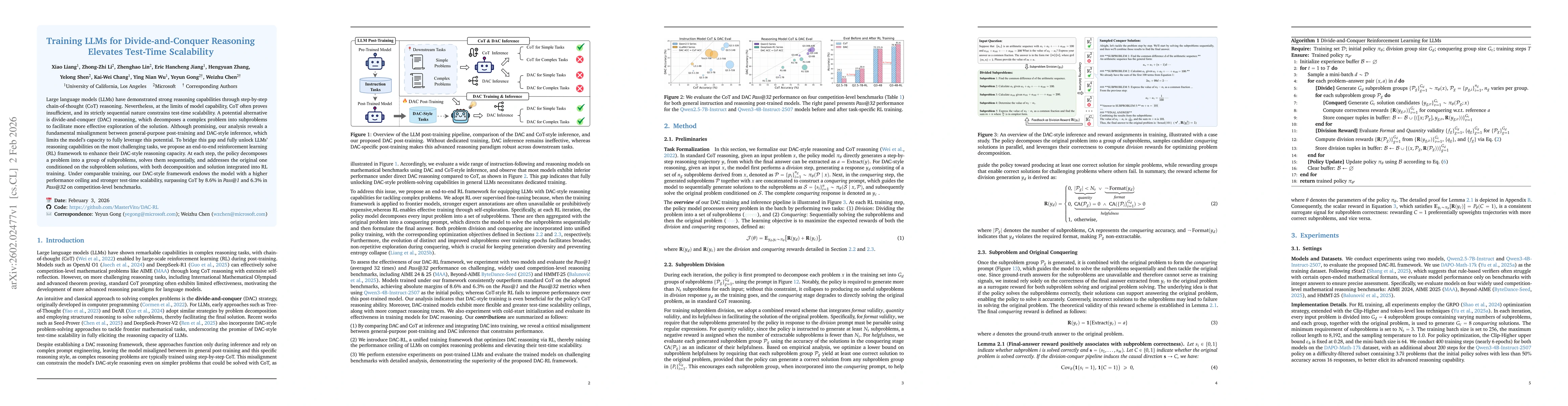 Thumbnail for Training LLMs for Divide-and-Conquer Reasoning Elevates Test-Time Scalability