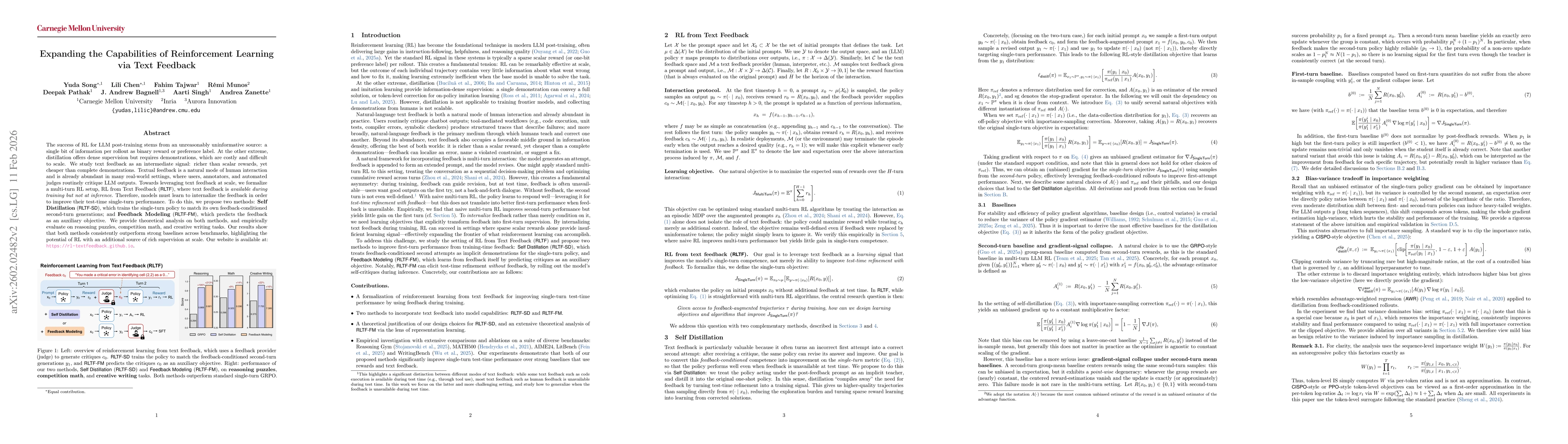 Thumbnail for Expanding the Capabilities of Reinforcement Learning via Text Feedback